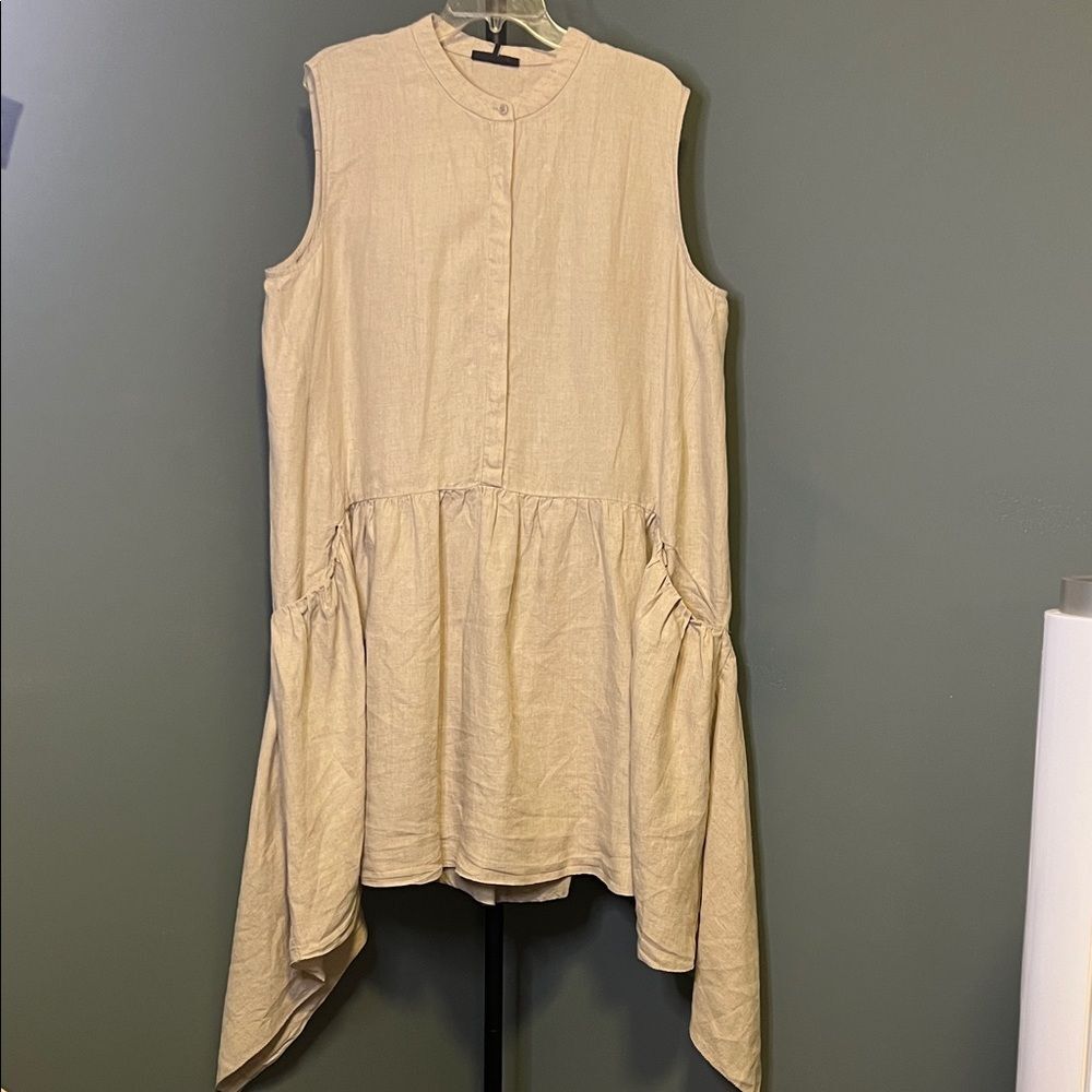 DKNY Sleeveless Tan Mini Dress